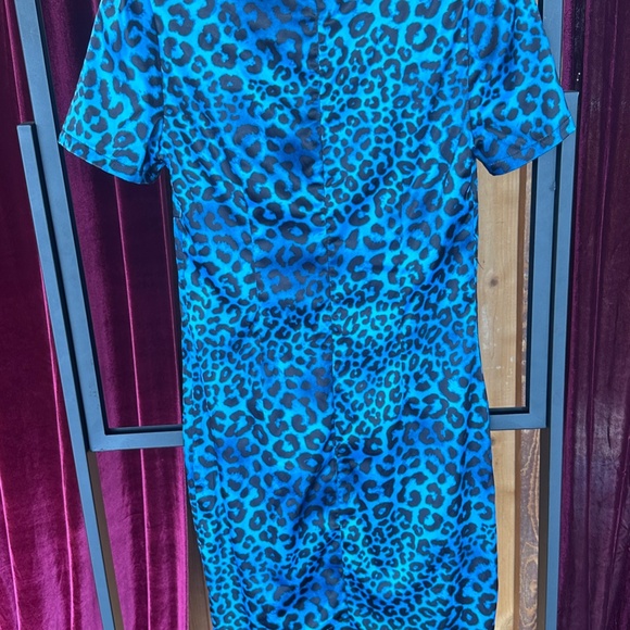 ShinyBlue Leopard Print Voodoo Vixen dress with tags - Picture 2 of 3